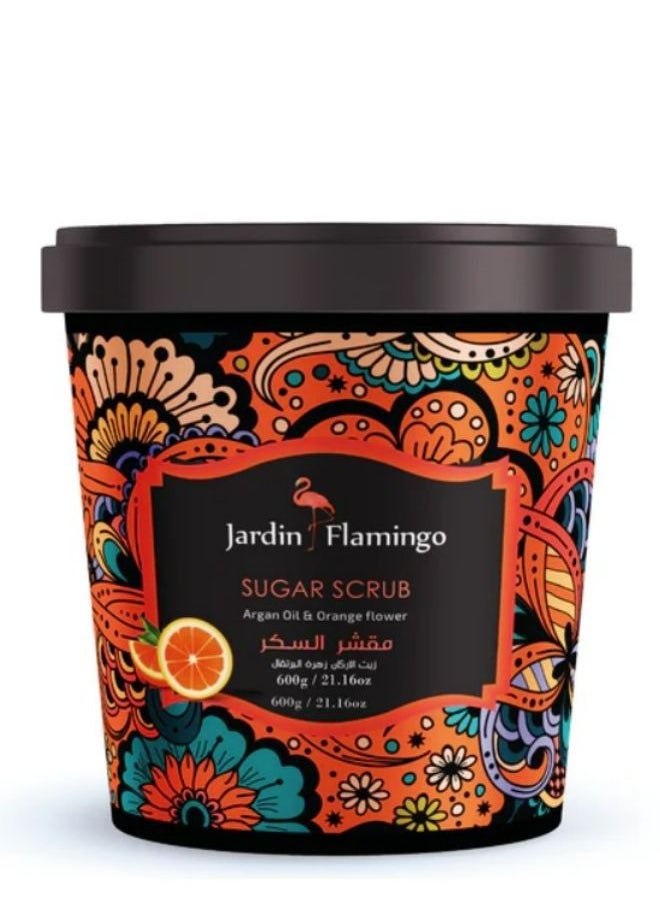 Jardin Flamingo - Garden Flamingo Sugar Scrub with Argan Oil and Orange Blossom 600g - Image 1