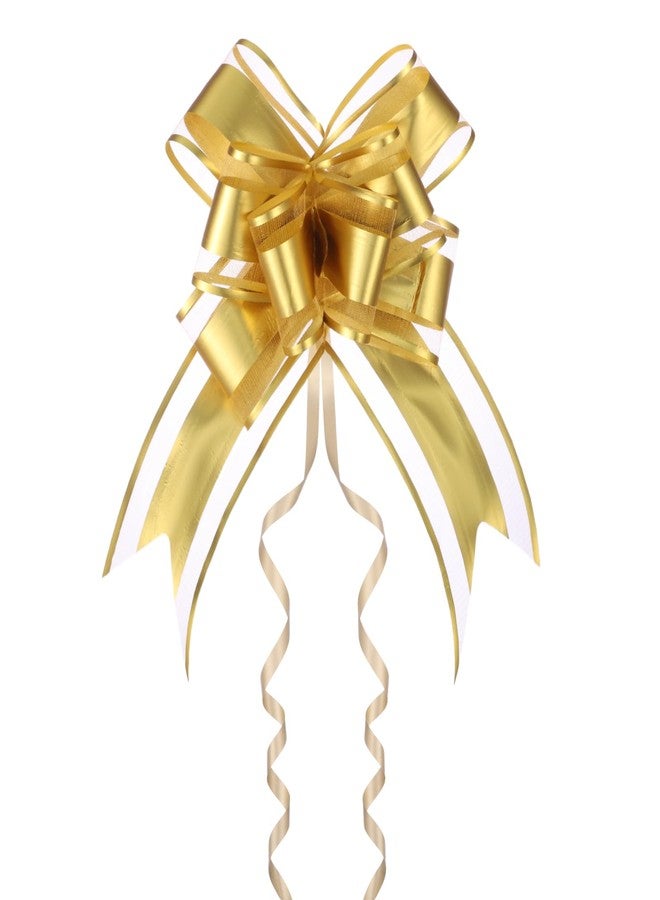 FORBINBO 20 PCS Large Gold Gift Bows, 6 inches Pull Bows for Gift Wrapping, Wedding, Christmas, Birthday，Valentine's Day, Presents, Flower Basket,Easter - Image 1