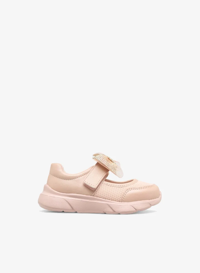 Barefeet Girls Embellished Bow Sneakers With Hook And Loop Closure Ramadan Collection