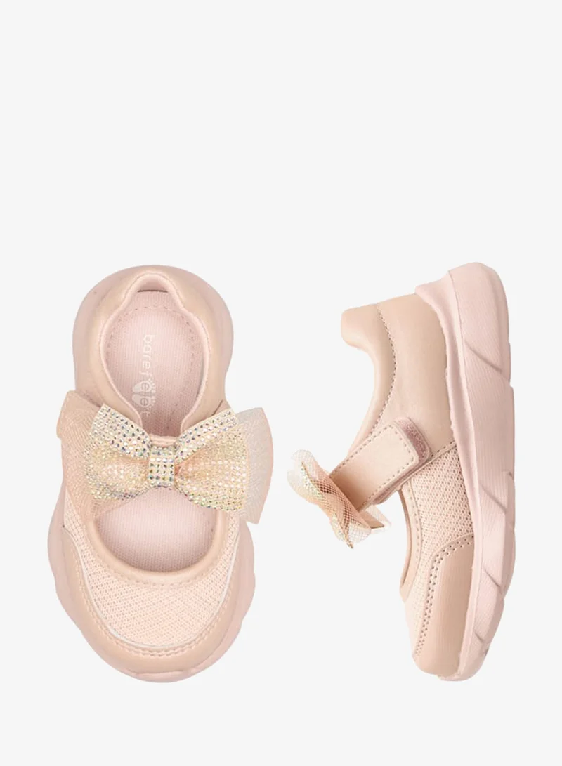 Barefeet Girls Embellished Bow Sneakers With Hook And Loop Closure Ramadan Collection