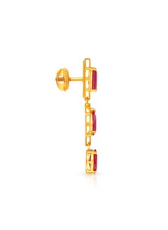 Malabar Gold and Diamonds 22 Carat 916 Purity Precia Gemstone Earrings PRGGEN317ER1Y  - Image 2