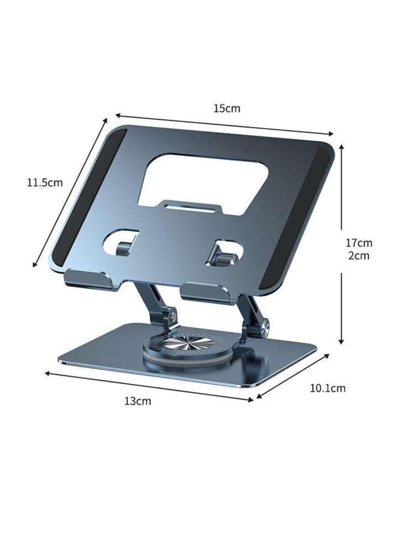 360 Degree Rotating Adjustable Tablet Stand Holder for Drawing Compatible with iPad Pro-Air-Mini and More Aluminum Grey - Image 1