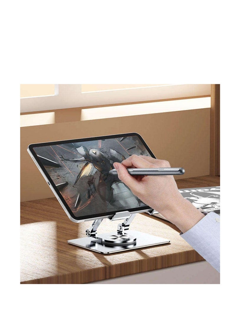 360 Degree Rotating Adjustable Tablet Stand Holder for Drawing Compatible with iPad Pro-Air-Mini and More Aluminum Grey - Image 5