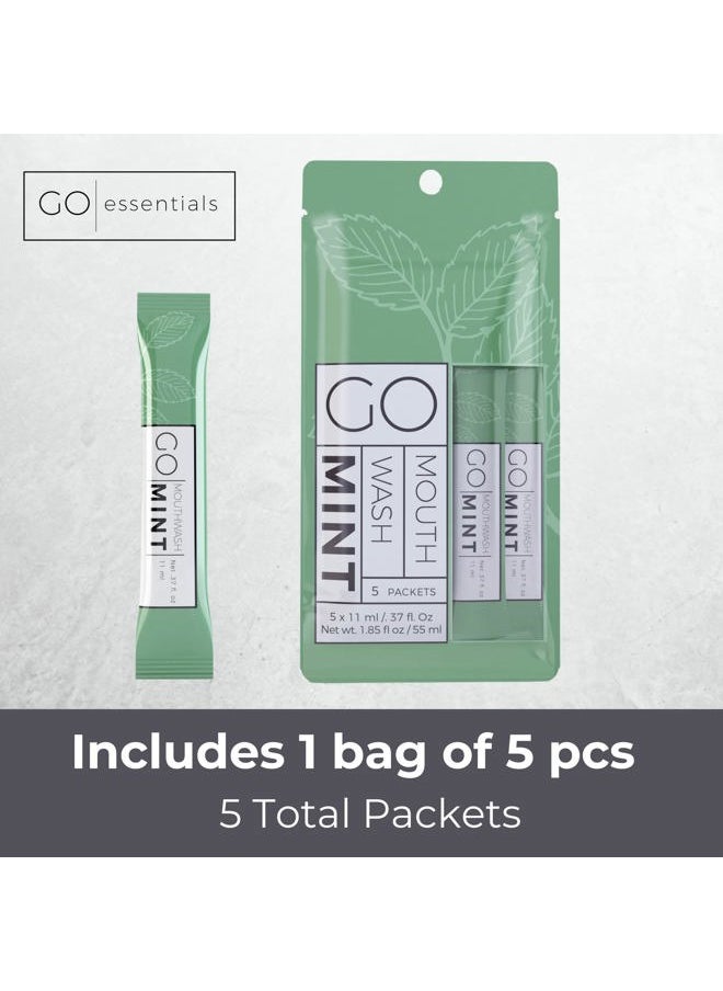 Exershield - to GO mouthwash no Alcohol Formula (Mint, 5 Individual Packets) - Image 1
