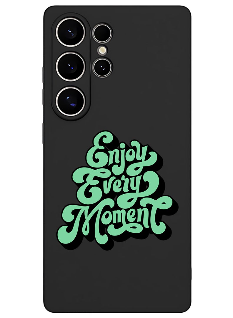 Theodor Protective Slim Fit Case Liquid Silicone Cover with Full Body Protection Anti-Scratch Shockproof Case For Samsung Galaxy S25 Ultra (Black) - Enjoy Every Mopment-01 - Image 1