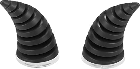 SELVIKE Devil's Helmet Thread Horn with Suction Rubber Pad for All Bikes and Motorcycles (Pack of 2) (BLACK) - Image 4