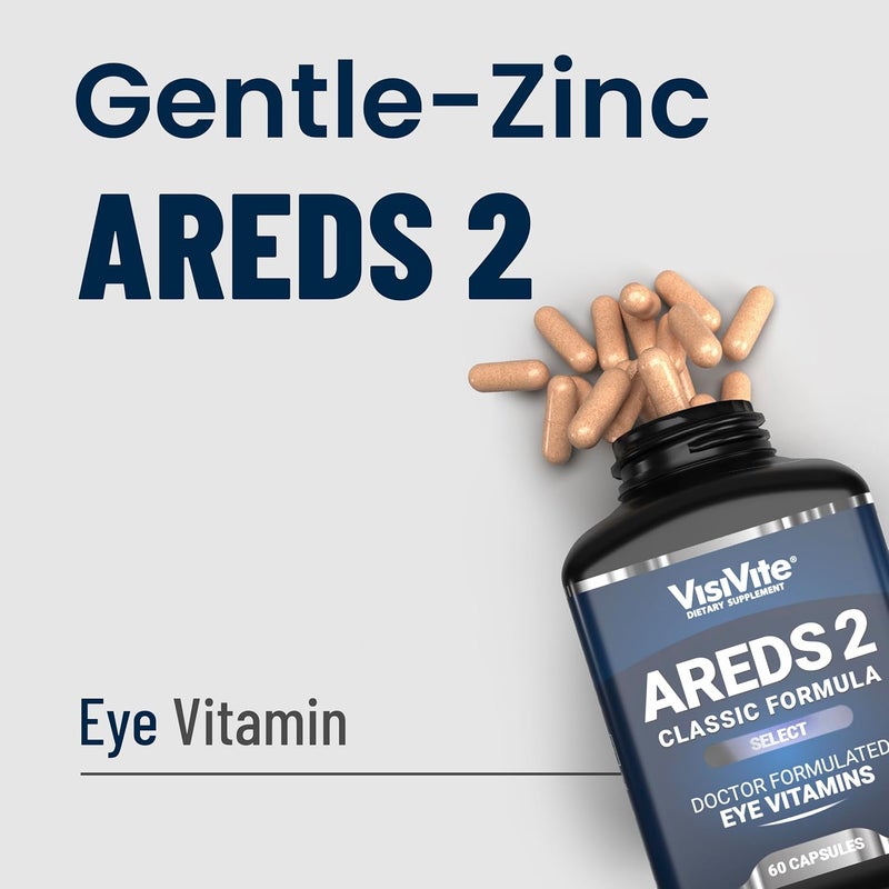VisiVite AREDS 2 Select Eye Vitamins for Macular Support  Vitamins for Eyes with Zeaxanthin Plus Lutein Macular Supplement  Premium Macular Health Formula  Eye Supplements for Adults  60 Capsules - Image 3