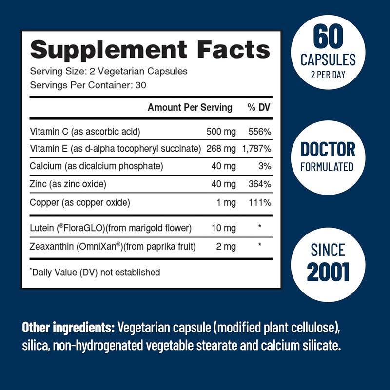 VisiVite AREDS 2 Select Eye Vitamins for Macular Support  Vitamins for Eyes with Zeaxanthin Plus Lutein Macular Supplement  Premium Macular Health Formula  Eye Supplements for Adults  60 Capsules - Image 5