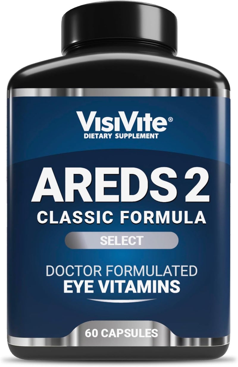 VisiVite AREDS 2 Select Eye Vitamins for Macular Support  Vitamins for Eyes with Zeaxanthin Plus Lutein Macular Supplement  Premium Macular Health Formula  Eye Supplements for Adults  60 Capsules - Image 1