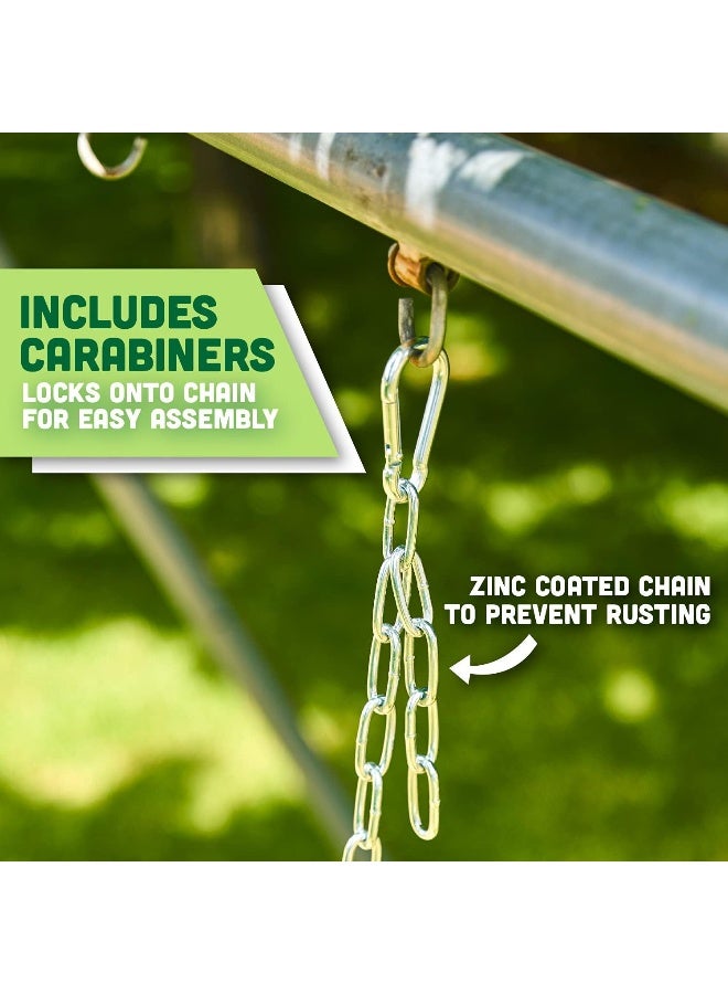 Squirrel Products Combo - High Back Full Bucket Swing (Triangle and Chain Dip) and Heavy-Duty Swing Seat with Carabiners- Red - Image 4