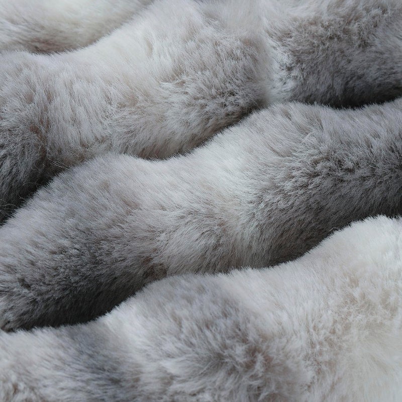 MADIZZ Pack of 2 Thick Plush Wool Throw Pillow Covers 20x20 Inch Dark Grey Soft Neutral Decorative Throw Pillows Accent Boho Cushion Covers for Couch Sofa Bedroom Pillow Shell - Image 4