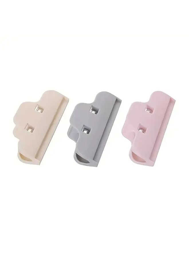 Beige Food Bag Sealing Clips 2 Pack Kitchen Snack Storage Clips - Image 4