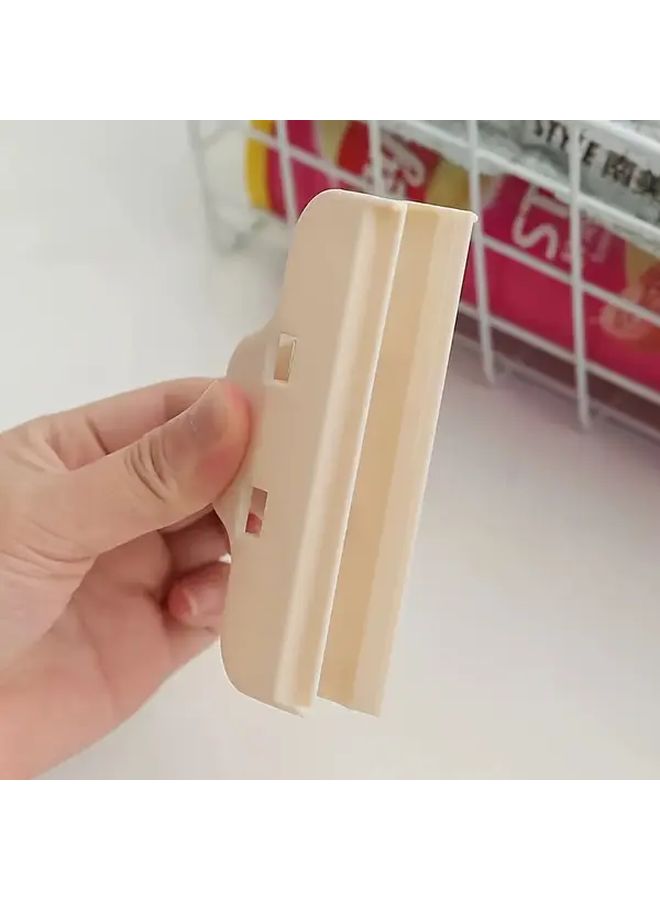 Beige Food Bag Sealing Clips 2 Pack Kitchen Snack Storage Clips - Image 5