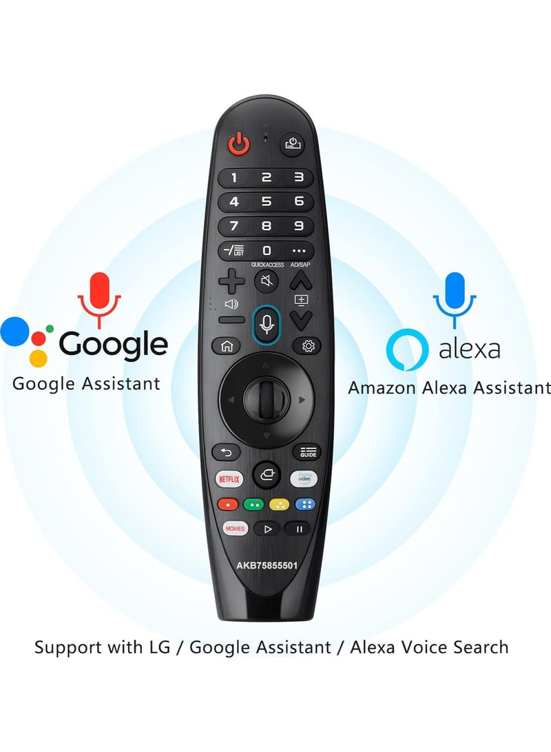 جهاز التحكم عن بُعد السحري الصوتي AKB75855501 لجهاز LG AN-MR20GA AN-MR19BA التلفاز الذكي بديل جهاز التحكم السحري، مع وظيفة المؤشر - Image 4