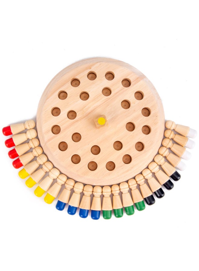 شطرنج ملون للأطفال الصغار، ألعاب تعليمية، تدريب على التركيز، شطرنج خشبي