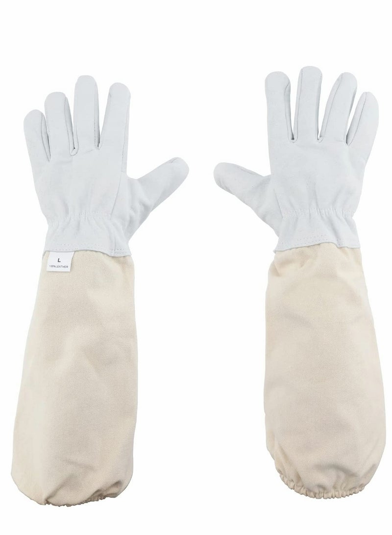 Barakah Beekeeping Gloves Goatskin Large Protective Gloves, for Beekeeper 50CM with Vented Sleeves - Image 1