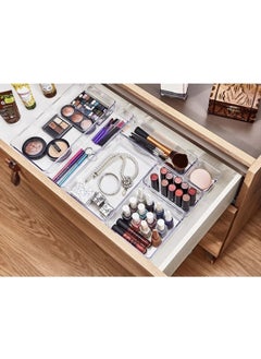 Boz House 14 Piece Kitchen & Make-up Drawer Modular Organizer Organizer Transparent  - Image 2