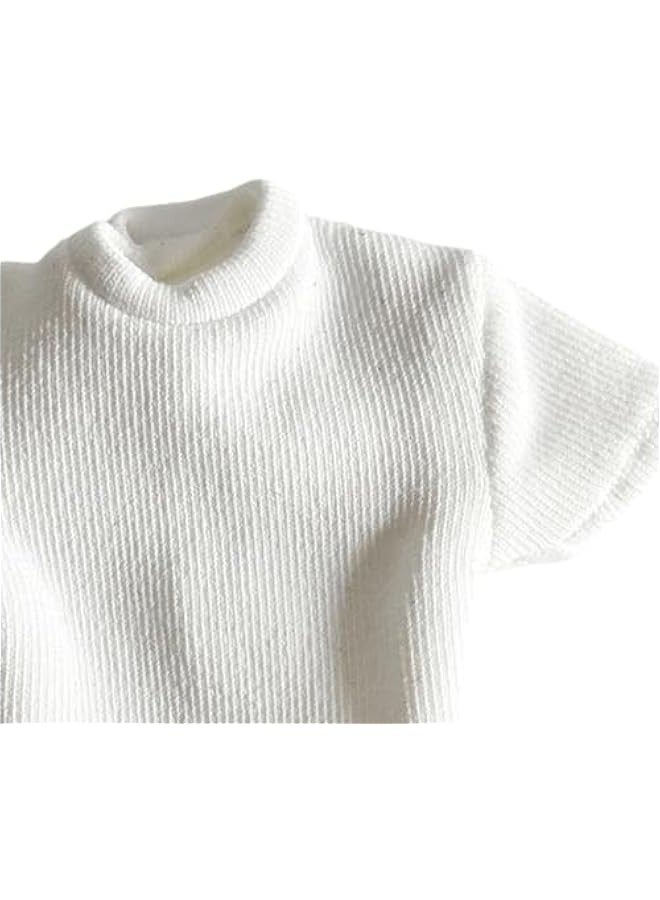 1/12 Scale T Shirt 6'' Action Figure Model Short Sleeve 1/12 Scale, white, Length:5.1cm - Image 2