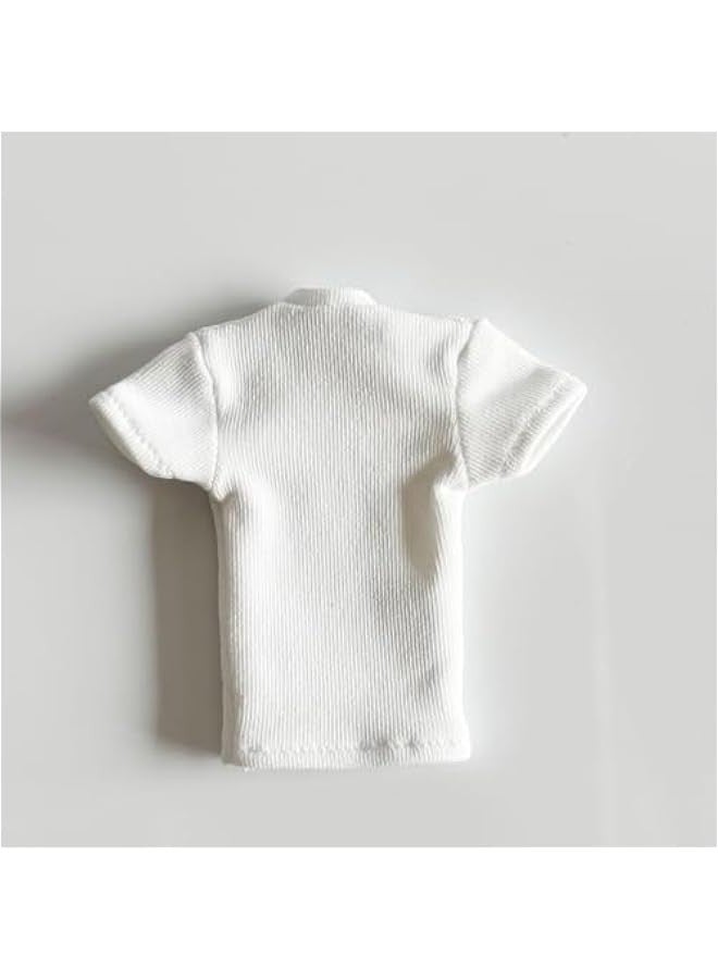 1/12 Scale T Shirt 6'' Action Figure Model Short Sleeve 1/12 Scale, white, Length:5.1cm - Image 5