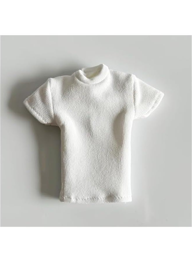 1/12 Scale T Shirt 6'' Action Figure Model Short Sleeve 1/12 Scale, white, Length:5.1cm - Image 4