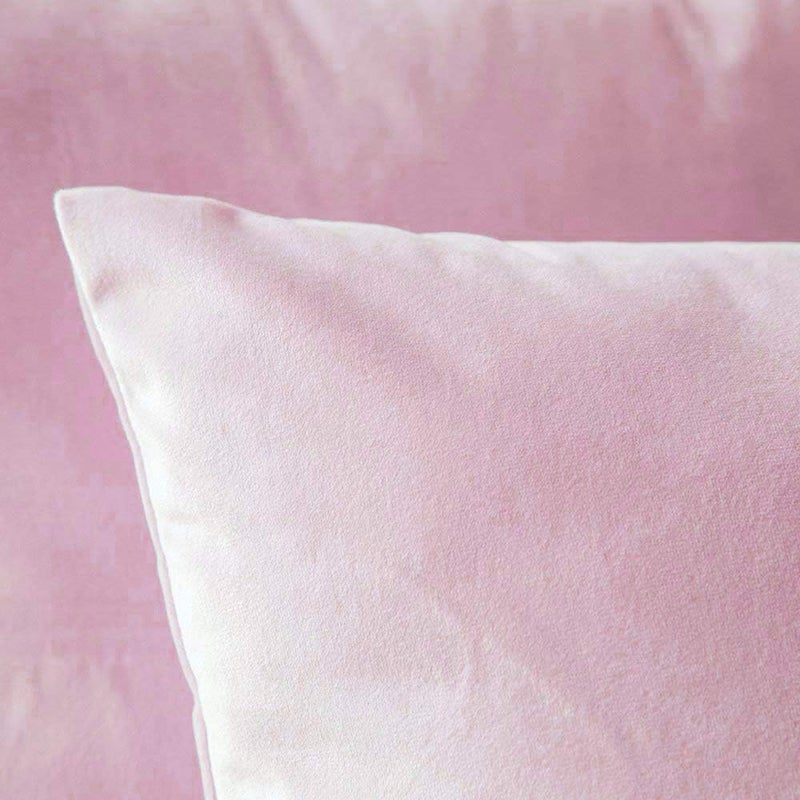 Khooti Velvet Cushion Cover, 14x14 Inch | Baby Pink | Pack of 2 | Solid Plain Soft & Smooth, Decorative Cushion Covers for Living Room, Bedroom, Couches, Chairs, Sofas, Beds & Home Decor - Image 2