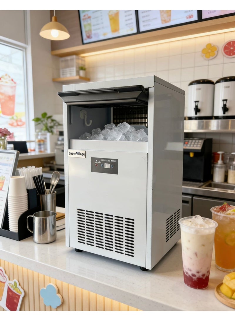 سنو فيلج قرية سنو Snow Village KB-30 آلة صنع ثلج مكعبات تجارية، مستقلة، بسعة إنتاج 30 كجم/24 ساعة، مع خزان لتخزين الثلج، مبردة هوائيًا، بقوة 190 واط، من الفولاذ المقاوم للصدأ، للمطاعم والمقاهي والحانات. - Image 5