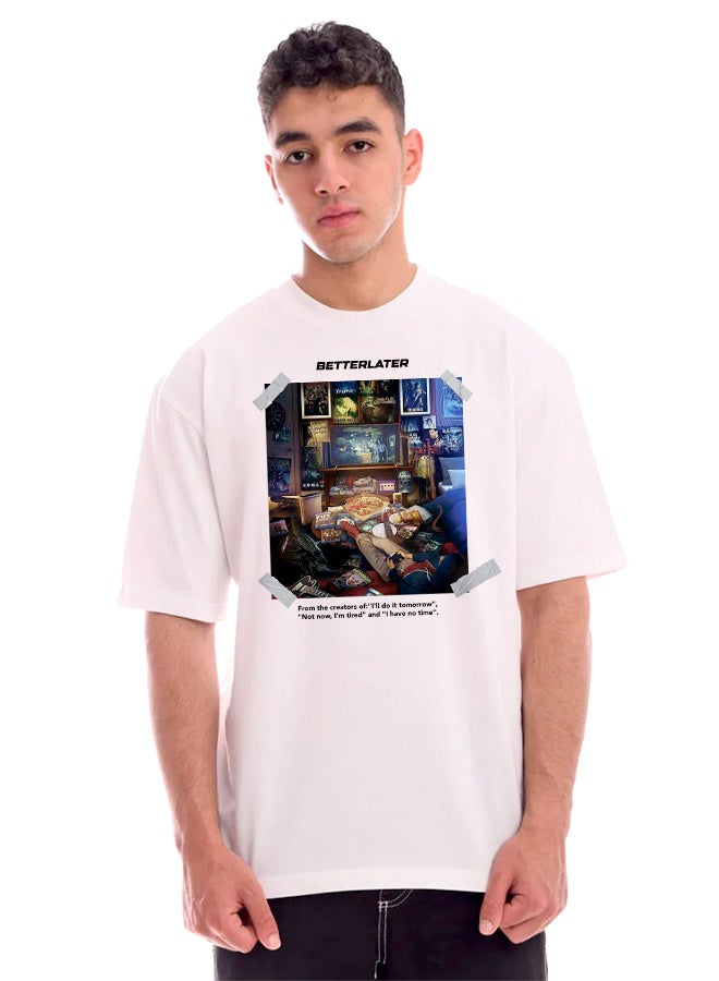 Oversize Fit Crew Neck T-shirt - 100% Cotton - Image 1
