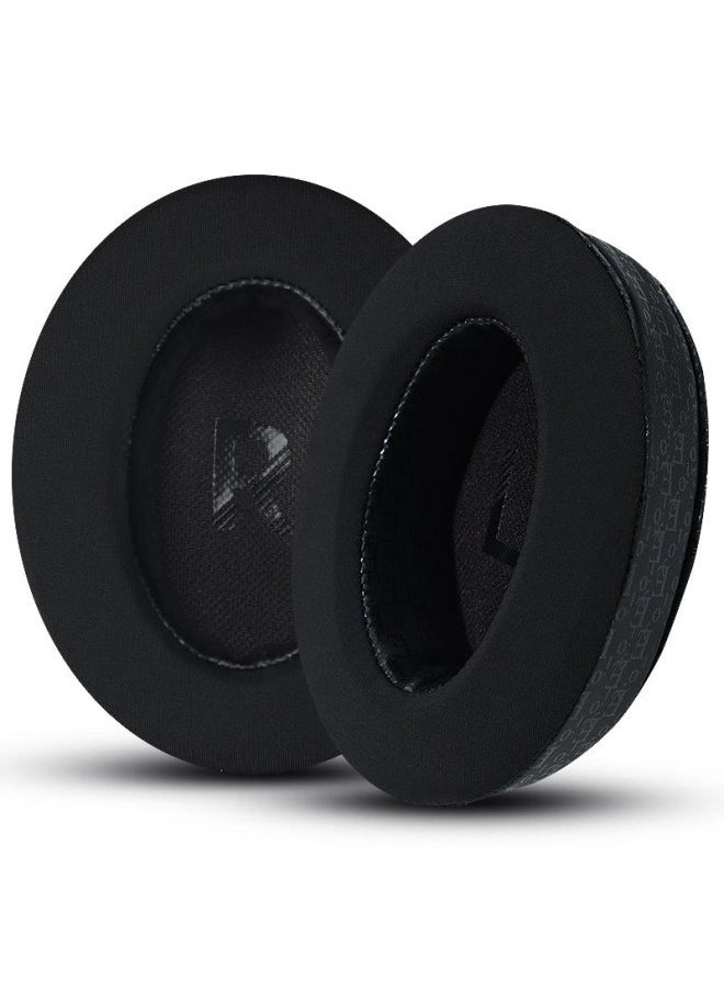 Generic For HyperX Kingston Hurricane 2 Earphone Cover Cloud3 Earmuffs Alpha S Leather Case Sky Arrow Stinger Sponge-Color:1 Black Printed Lr Ice-feeling Earmuff-hm5  - Image 1