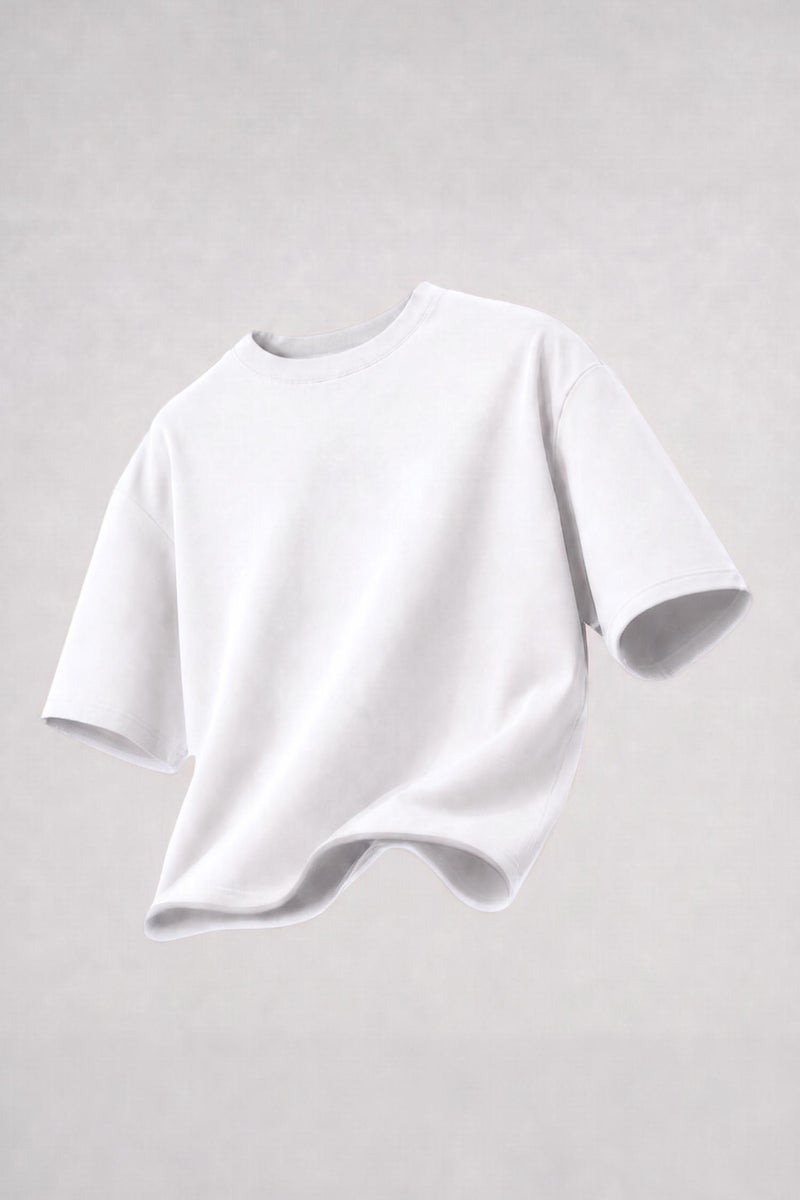 DeFacto White Man Oversize Crew Neck Short Sleeve T-Shirt Casual - Image 1