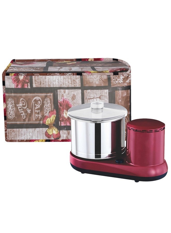 Kuber Industries Grinder Cover | Mixer Grinder Cover | Open Bottom Grinder Cover | Foldable Grinder Cover for Table Top | Waterproof Kitchen Grinder Cover | Kitchen Split | Brown - Image 1