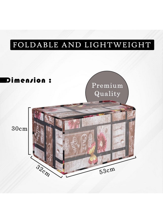 Kuber Industries Grinder Cover | Mixer Grinder Cover | Open Bottom Grinder Cover | Foldable Grinder Cover for Table Top | Waterproof Kitchen Grinder Cover | Kitchen Split | Brown - Image 3