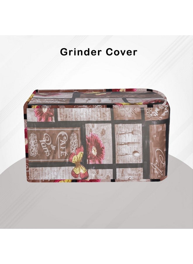 Kuber Industries Grinder Cover | Mixer Grinder Cover | Open Bottom Grinder Cover | Foldable Grinder Cover for Table Top | Waterproof Kitchen Grinder Cover | Kitchen Split | Brown - Image 2