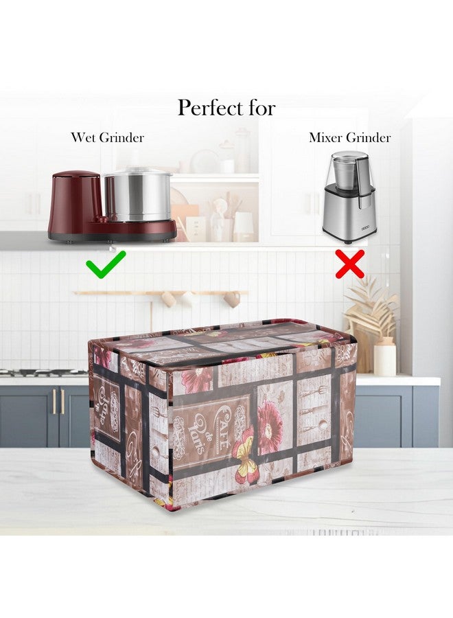 Kuber Industries Grinder Cover | Mixer Grinder Cover | Open Bottom Grinder Cover | Foldable Grinder Cover for Table Top | Waterproof Kitchen Grinder Cover | Kitchen Split | Brown - Image 4