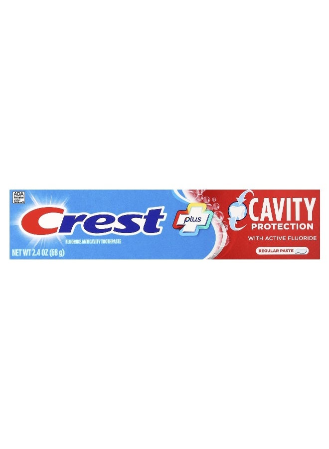 Crest Crest, Plus, Cavity Protection, Fluoride Anticavity Toothpaste, Regular, 2.4 oz (68 g)  - Image 2