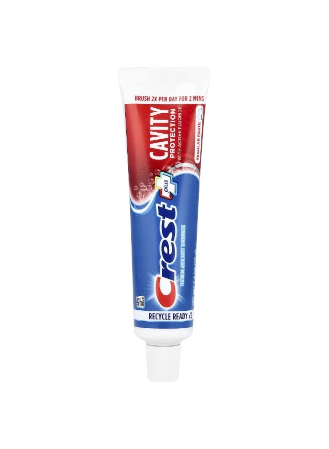 Crest Crest, Plus, Cavity Protection, Fluoride Anticavity Toothpaste, Regular, 2.4 oz (68 g)  - Image 1