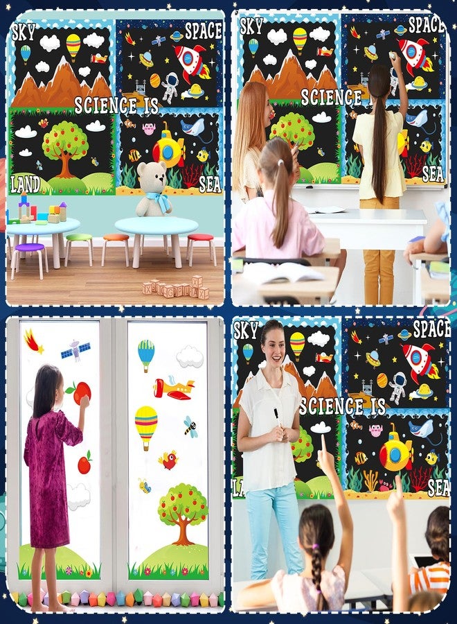 ojustbeok Science Bulletin Board Decorations Science is Everywhere Classroom Bulletin Board Set Sky Space Land Sea Theme Paper Cut Outs for Back to School Classrooms Office Home Decor Wall Door Supplies - Image 5