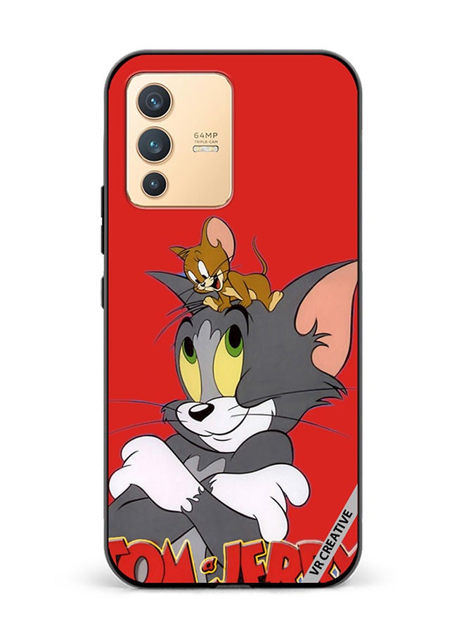VR CREATIVE Protective Case Cover For Vivo V23 5G Tom And Jerry Design Multicolour - Image 1
