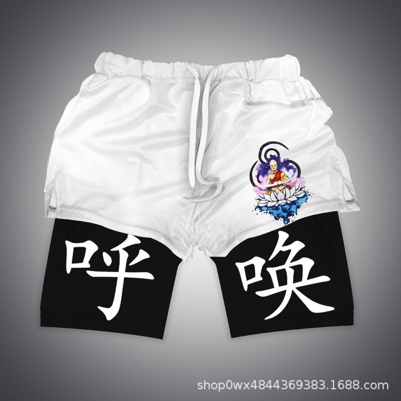 Huo Ying Series Shorts 3D Digital Printing Dragon Ball Double Layer Beach Pants E-Commerce Supply - Image 4
