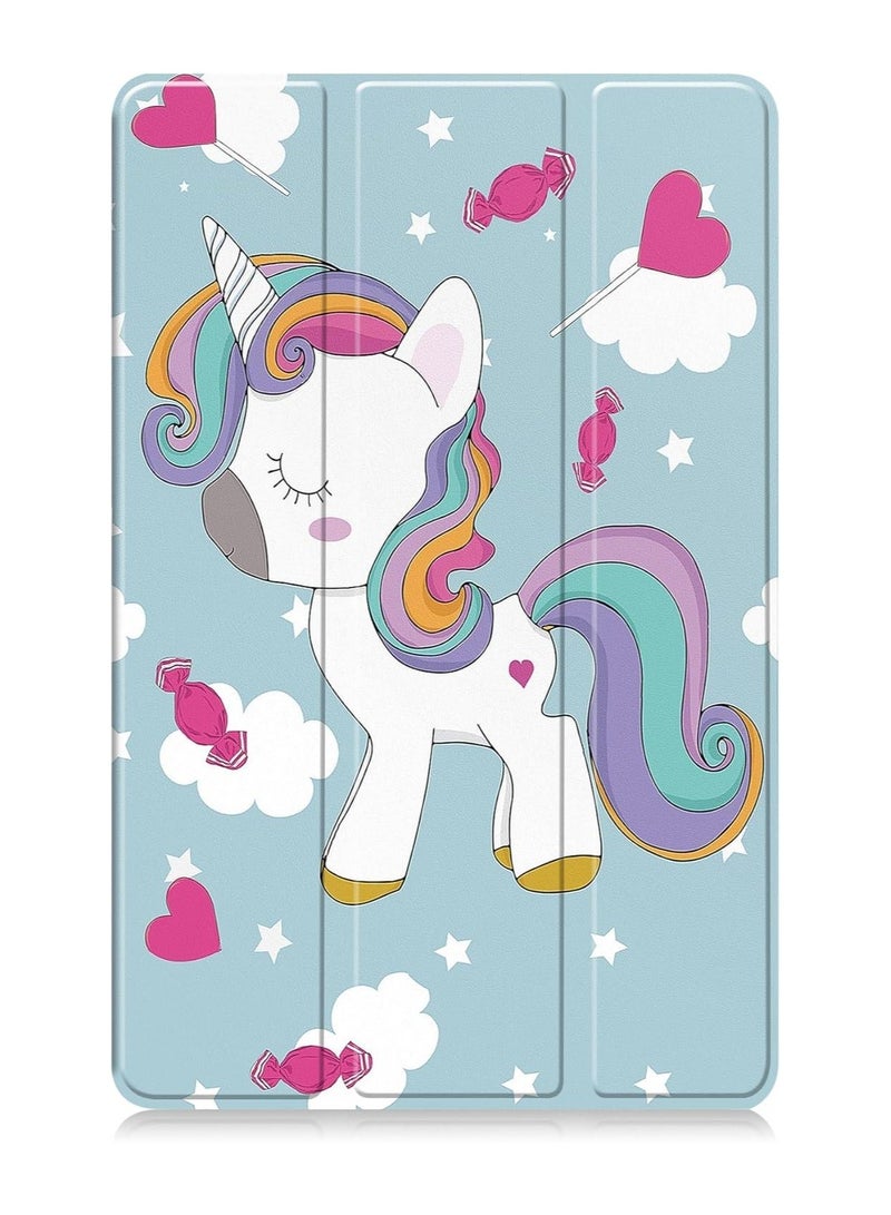 Slim Stand Hard Back Shell Smart Cover Case for Honor Pad X7 8.7 inch, Auto Wake/Sleep Unicorn