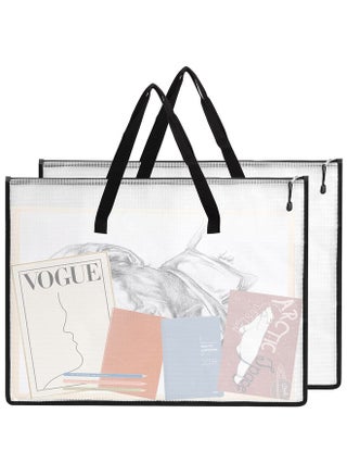 EOOUT 2 Pack 19x25 Inches Art Portfolio Case, Portfolio Folder for Artwork, Posters Storage Bag with Zipper and Handle Mesh Folder Organizers for Poster, Scrapbook, Keepsake and Bulletin Board - pzsku/Z416A95BB4D20E9FC0B96Z/45/_/1736425909/071c074c-0fe9-461e-ab46-1c5d64e79624