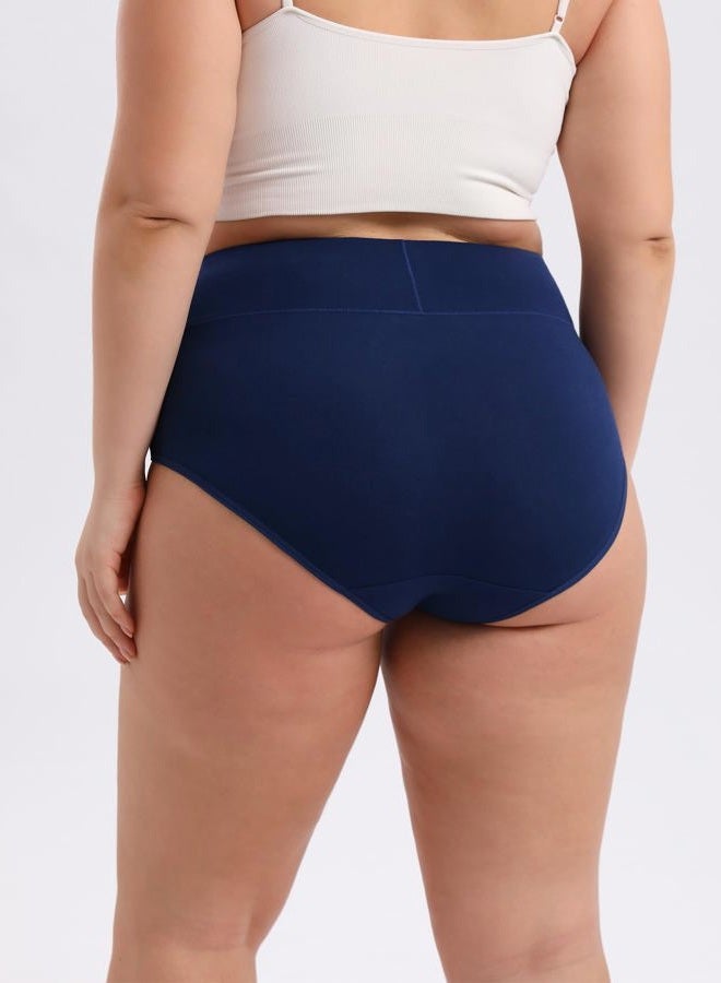 INNERSY Women's Plus Size XL-5XL Cotton Underwear High Waisted Briefs Panties 4-Pack, Earthy Sunset, 3XL - Image 4
