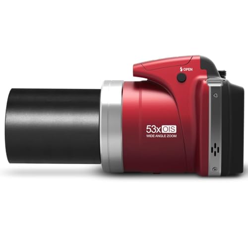 Minolta Pro Shot 16MP HD Digital Camera – 53x Optical Zoom, 1080p Full HD Video, Optical Stabilization, 3-inch LCD, Panorama, HDR, Face Detection, Smart Modes, 16GB Card (Red) - Image 4