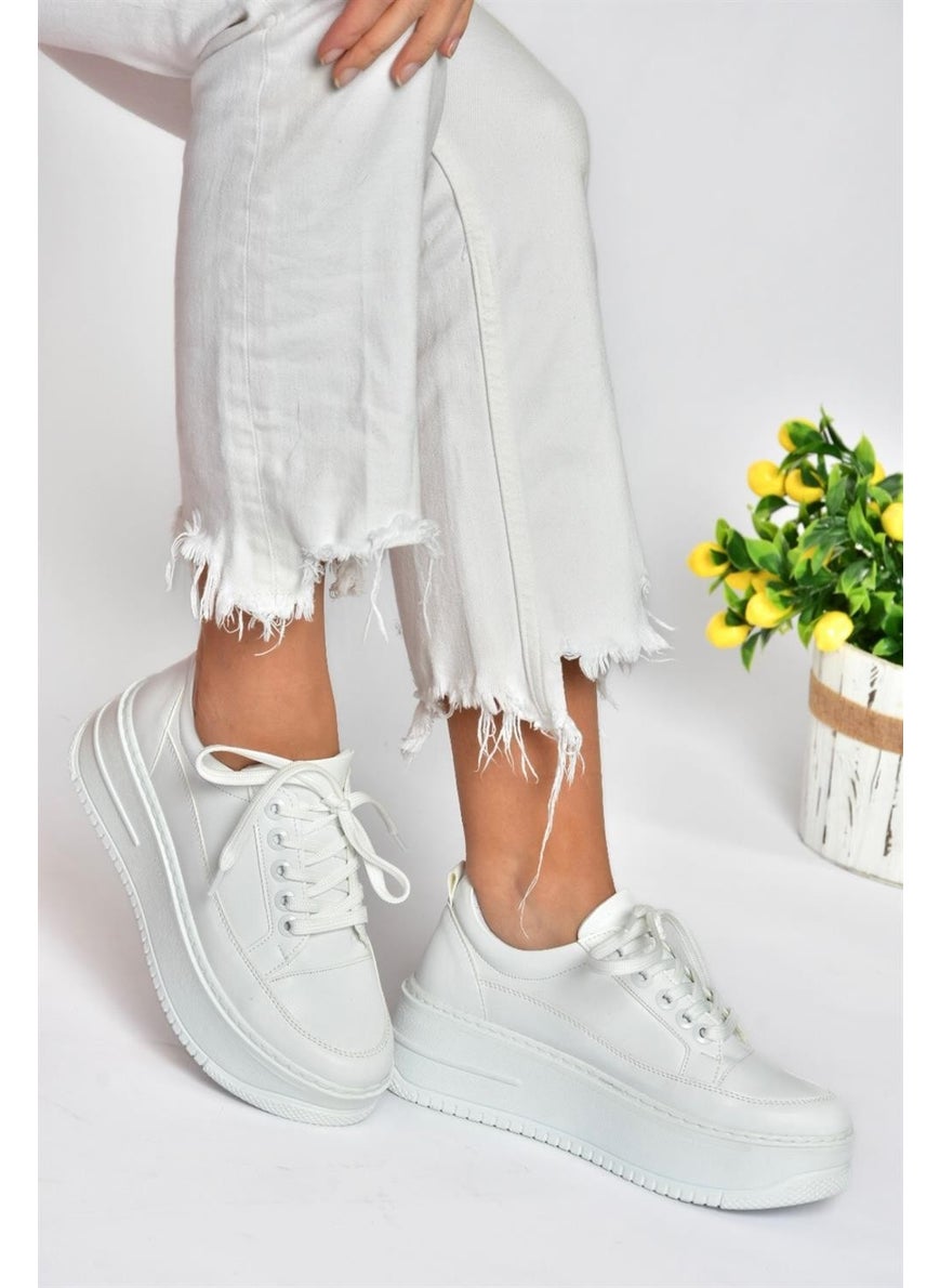 Fox Shoes - P274117509 White High-Sole Women's Sports Shoes Sneakers - Image 1