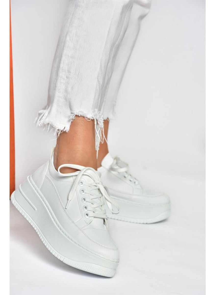 Fox Shoes - P274117509 White High-Sole Women's Sports Shoes Sneakers - Image 1
