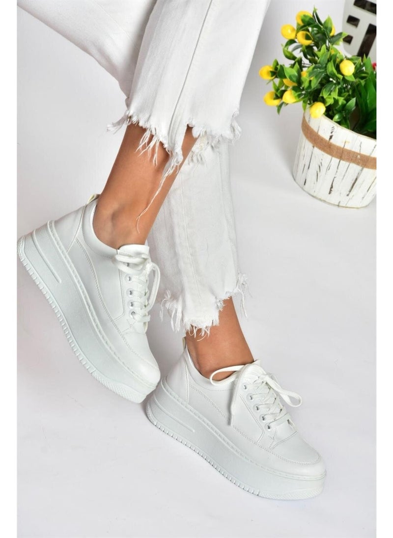 Fox Shoes - P274117509 White High-Sole Women's Sports Shoes Sneakers - Image 1