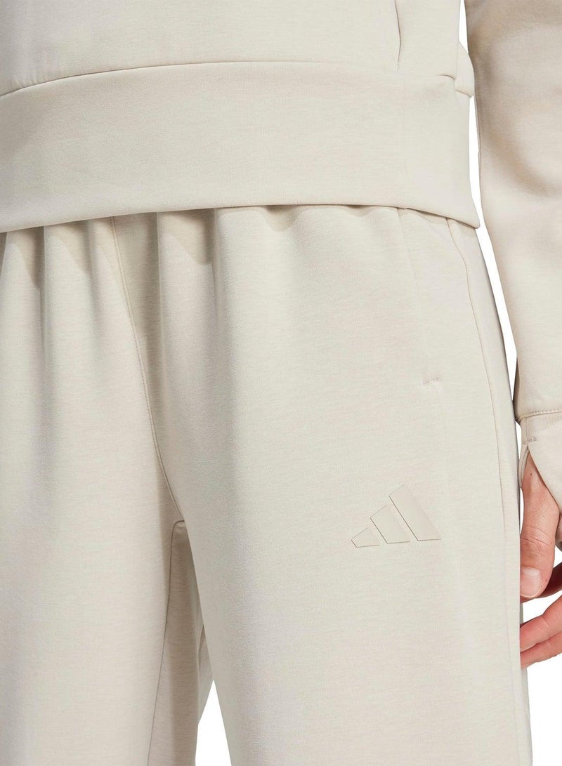 Adidas D4T Knit Pant Beige Pants (1/1) Pants For Women - Image 3