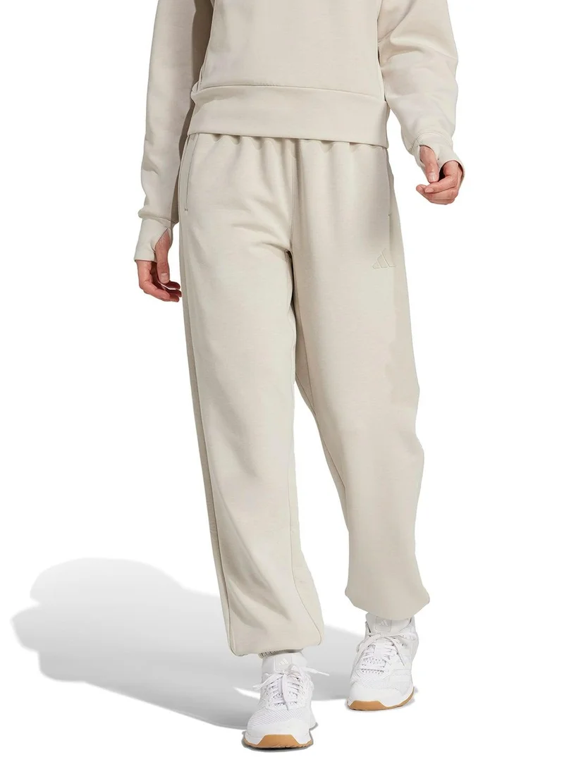 adidas بنطلون أديداس  محبوك بيج للنساء