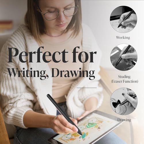 The AutoStory Stylus Pen for Samsung Galaxy Tab S6 Lite | Compatible S Pen with 4096 Pressure Levels, 5 Extra Nibs and tweezer | Works with SM-P610, SM-P615, SM-P610N (Oxford Gray) (Without Bluetooth) - Image 4