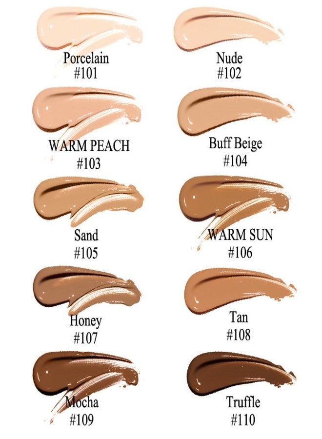 Meifen 2 Pack PHOERA Foundation,Full Coverage Flawless Soft Matte 24HR Oil Control Liquid Foundation.104 Buff Beige - Image 4