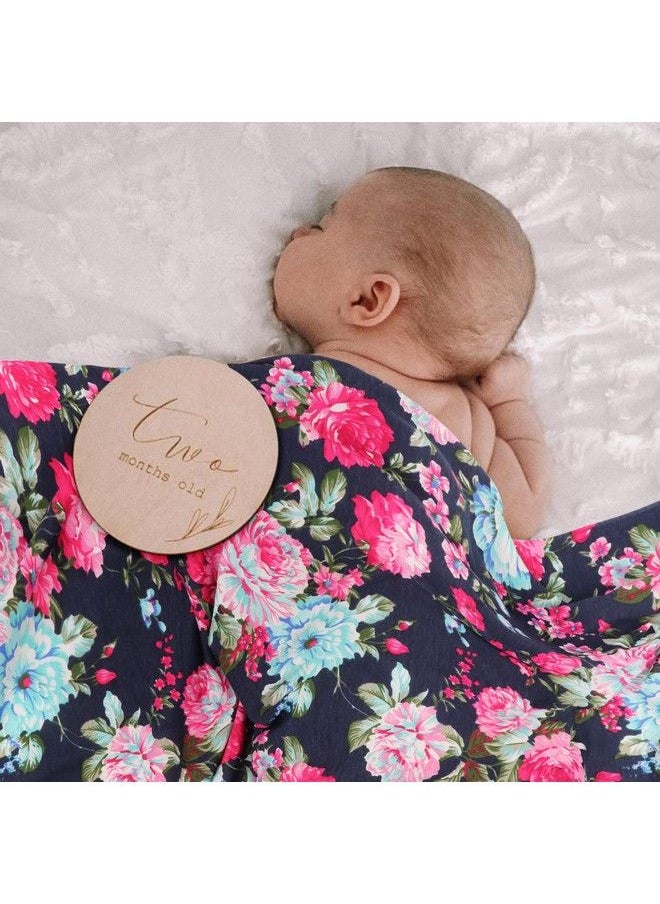 DRESHOW Bqubo Newborn Floral Receiving Blankets 3 Sets Newborn Baby Swaddling With Bow Headbands Sleepsack Toddler Warm  - Image 4